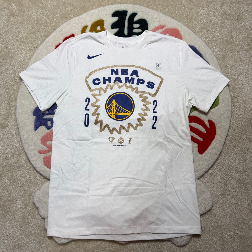 Nike Golden State Warriors 2022 NBA Champions Roster T-Shirt White Large
